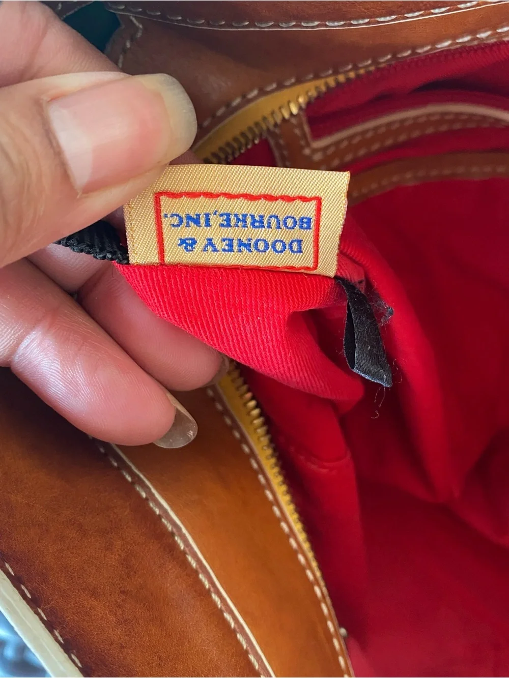 Vintage Dooney&Bourke Florentino Edge Shopper in English Tan